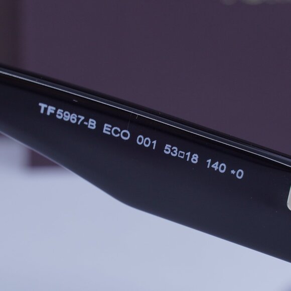 Tom Ford FT5967-B 001 Geometric Eyeglasses 53mm – Black/Blue Light Block - Picture 7 of 8